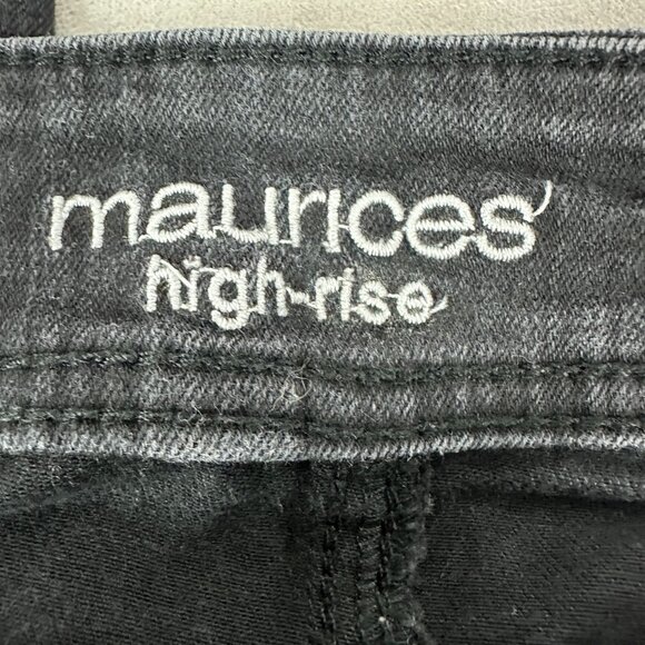 Maurices Womens High-Rise Black Denim Jeans Size M Reg - Picture 3 of 5